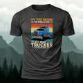 100% Cotton Truck Nostalgia Slogan Print Retro Tee