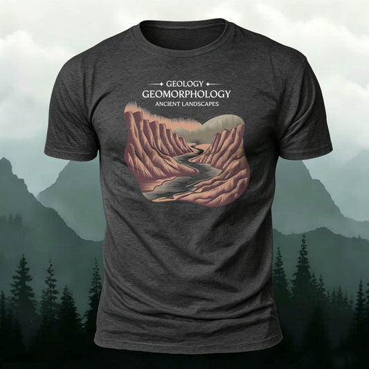 Premium Cotton Ancient Canyon Landscape Print Casual Tee