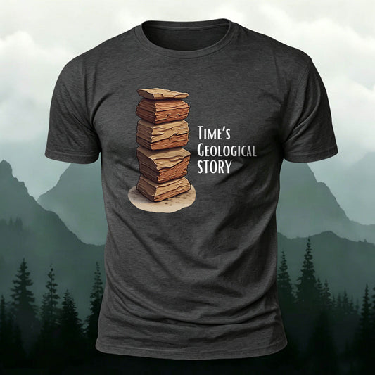 Premium Cotton Time's Geological Story Casual T-Shirt