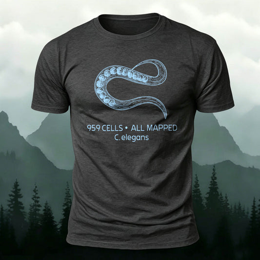 100% Cotton Minimalist Cells Biology Graphic Casual Tee