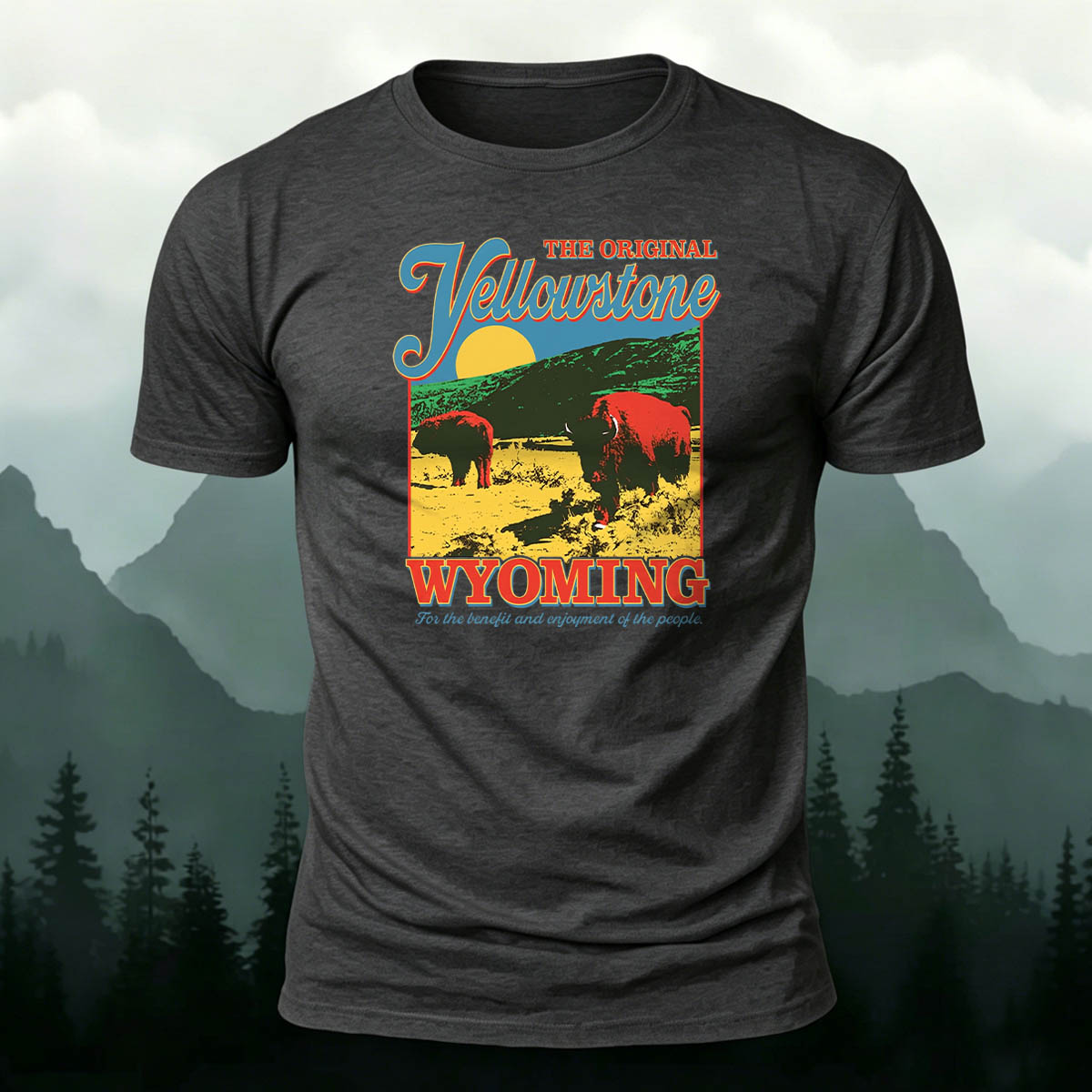 Combed Cotton Forest Park Print Outdoor T-Shirt