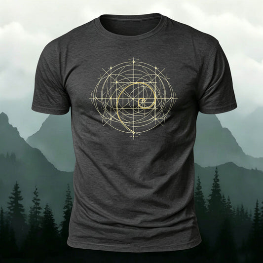 Combed Cotton Geometric Print Casual T-Shirt