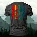 Artistic Hiking-Themed Back Print Versatile Cotton T-Shirt