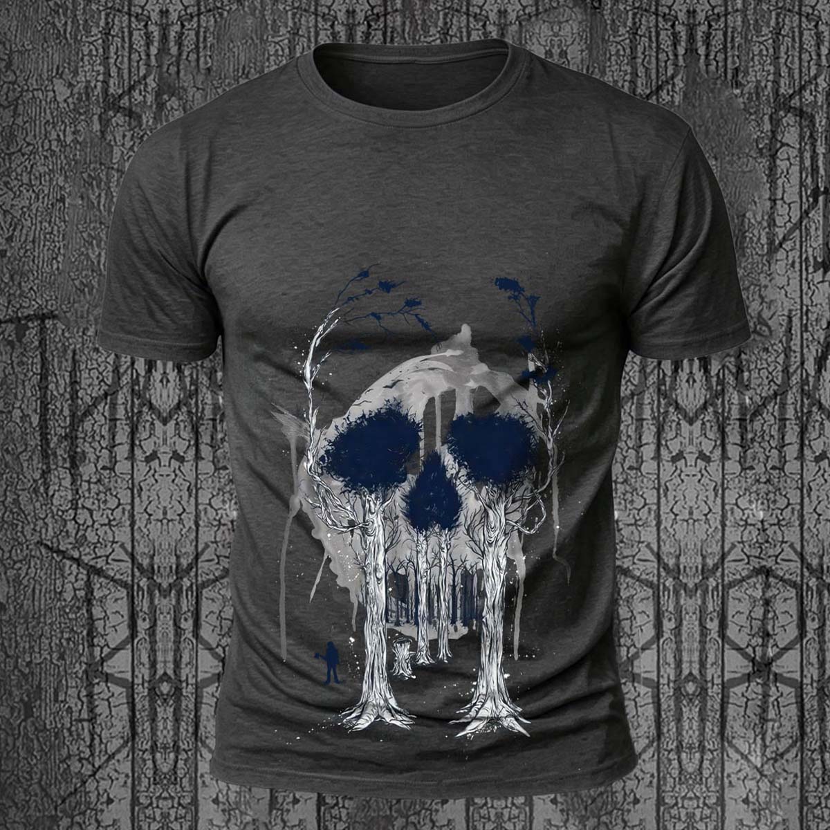 Forest Skeleton Creative Casual Comfortable T-Shirt