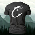 Fishing Hook Bass Print Outdoor 100% Cotton Tee