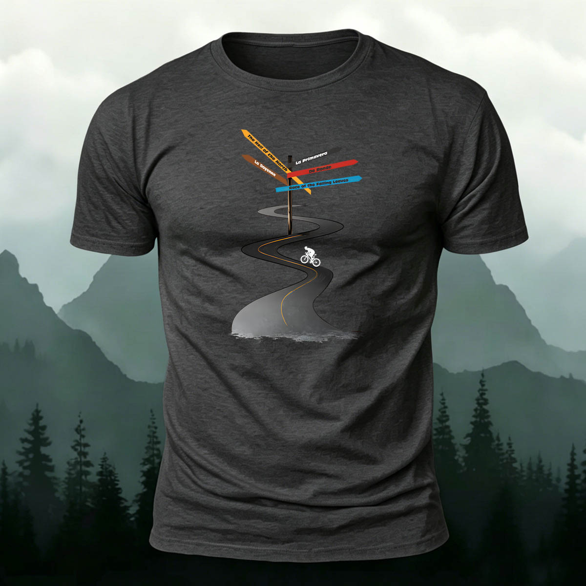 Combed Cotton Road Cycling Printed T-Shirt