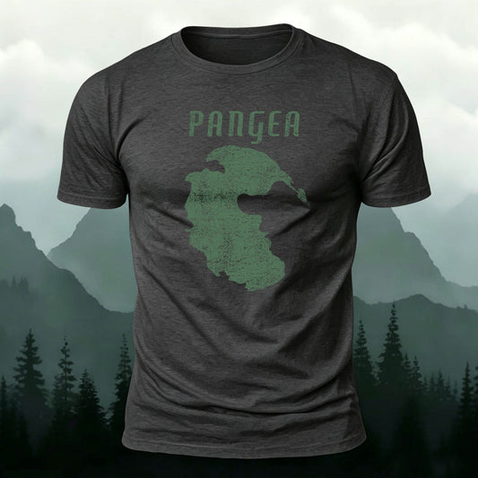 Cotton Pangu Continent Printed Outdoor Casual T-Shirt