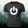Power Button Print—Versatile Cotton T-Shirt