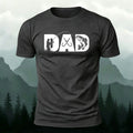 Cotton DAD Fishing Silhouette Print Soft-Touch T-Shirt