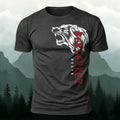 Sublimation Viking Wolf Head Totem Casual T-Shirt