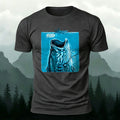 Black Bass Blue Print Casual Versatile Cotton T-Shirt