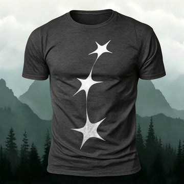 String of Stars Print Versatile Cotton T-Shirt