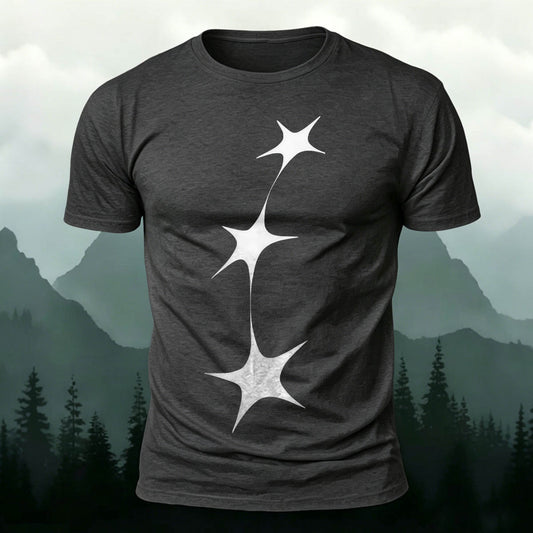 String of Stars Print Versatile Cotton T-Shirt