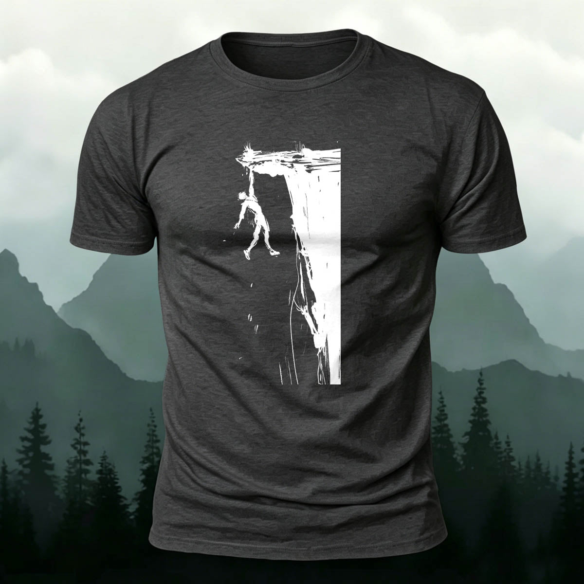 Rock Climbing Adventure Casual Outdoor Cotton T-Shirt