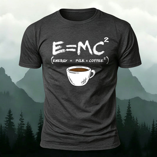 Cotton E=MC² Coffee Limited Edition Outdoor Casual Tee