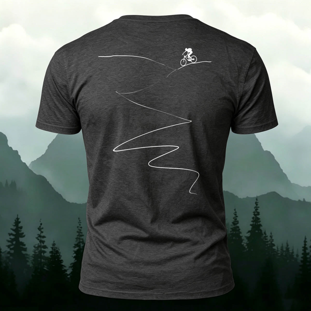 Cycling Simple Line Breathable Crew Neck T-Shirt