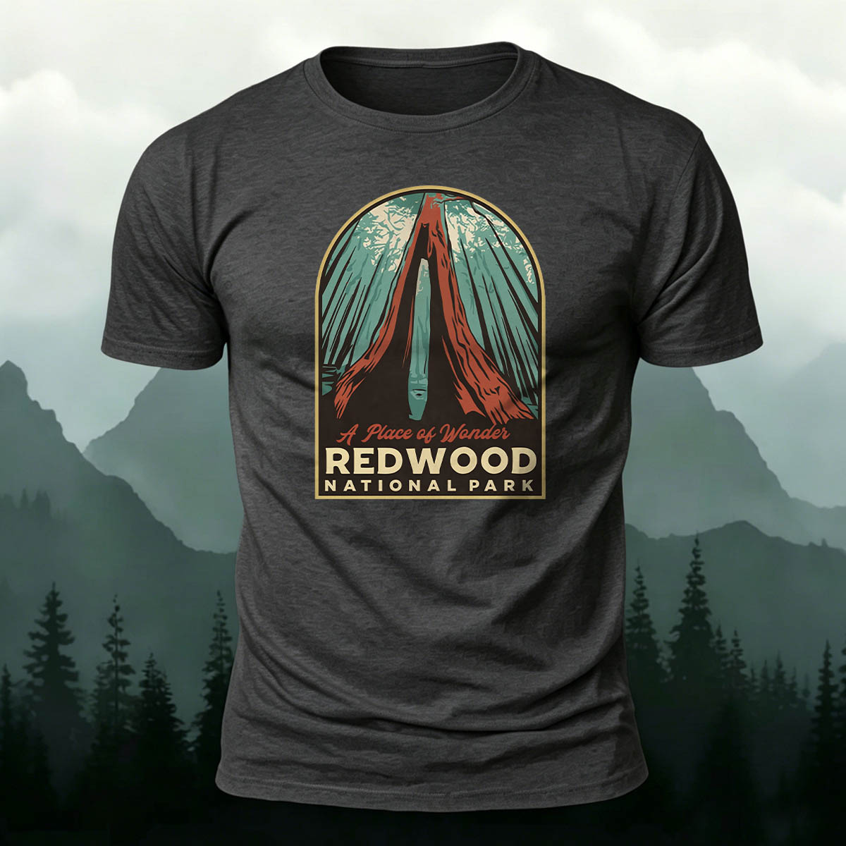 Combed Cotton Mangrove Print Casual T-Shirt