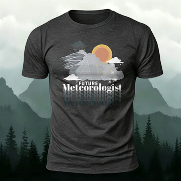 Soft Cotton Weather Print Round Neck Casual Daily T-Shirt