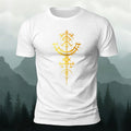 Artistic Image Printed Comfortable Skin-friendly Cotton T-Shirt White