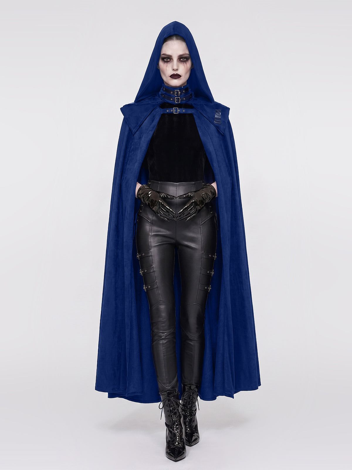 Retro Medieval Dark Style COS Hooded Long Cloak
