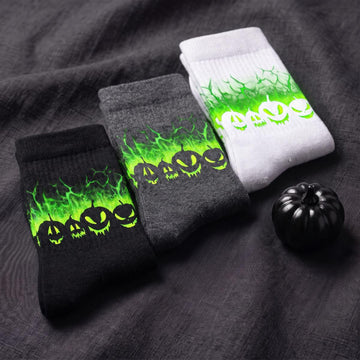 Cotton Glow Pumpkin 3-Pair Mid Socks Set