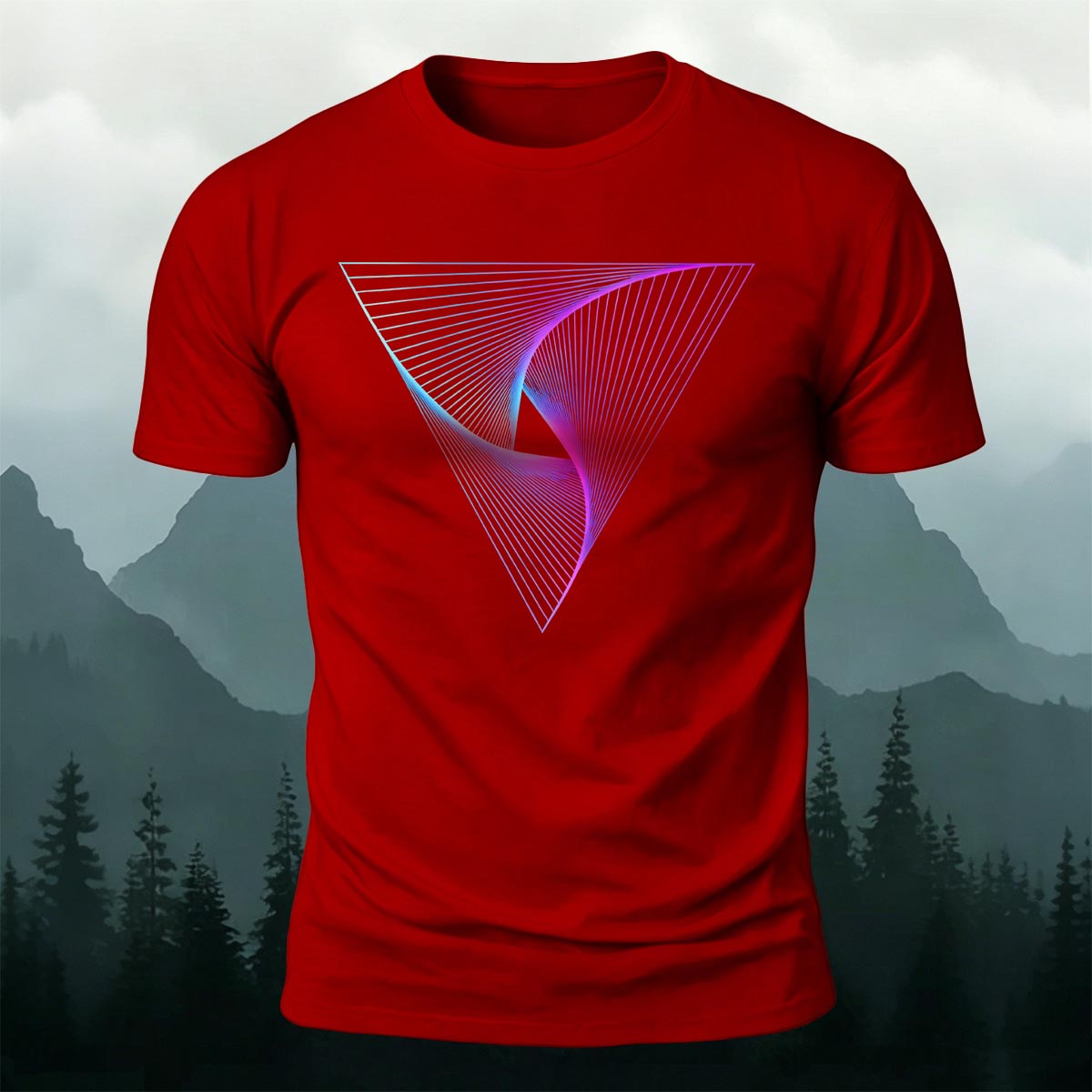 Geometric Artistic Graphic Minimalist 100% Cotton T-Shirt