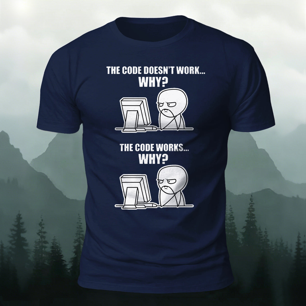 Fun Work Status Graphic Soft Skin-Friendly T-Shirt