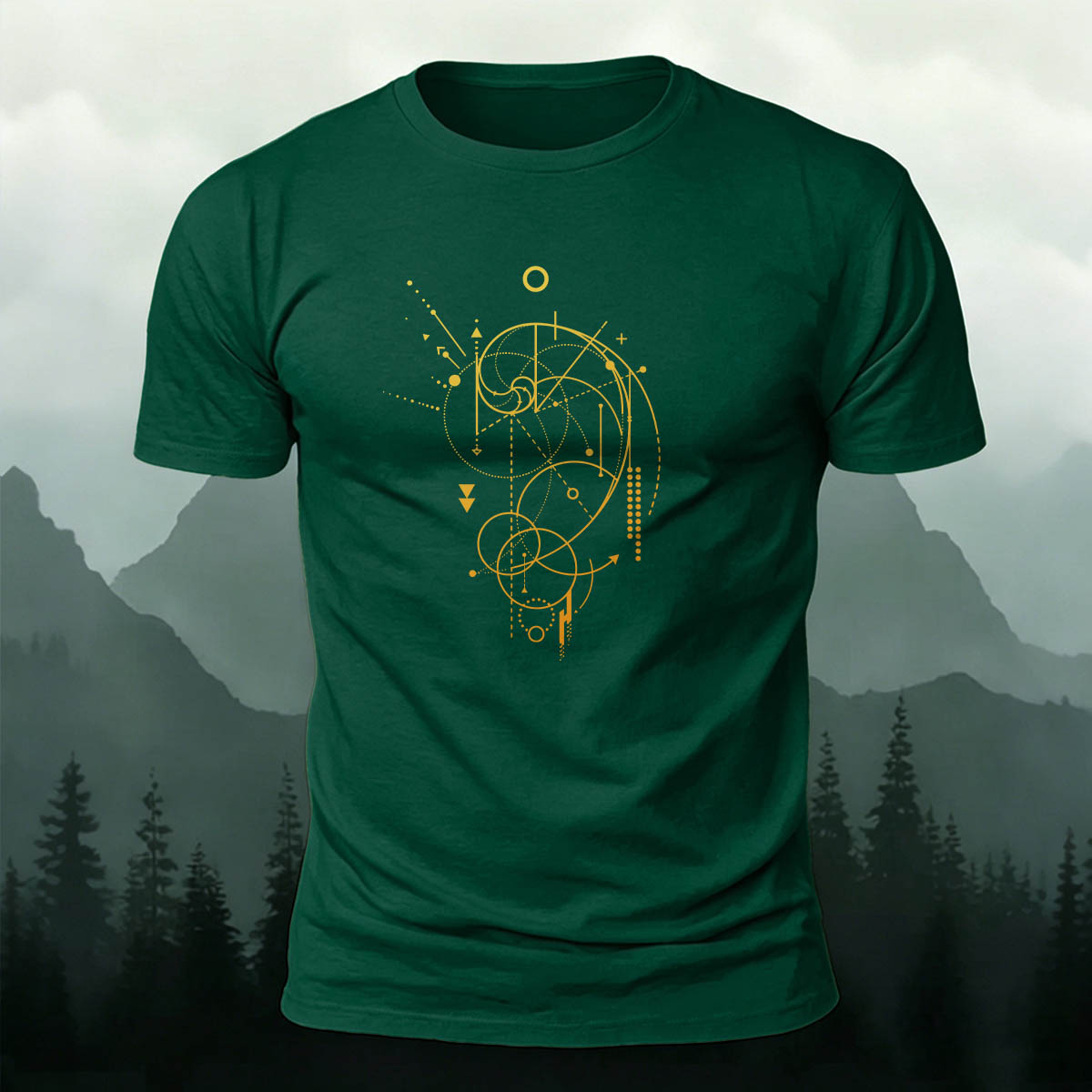Geometric Line Pattern Comfortable Breathable T-Shirt