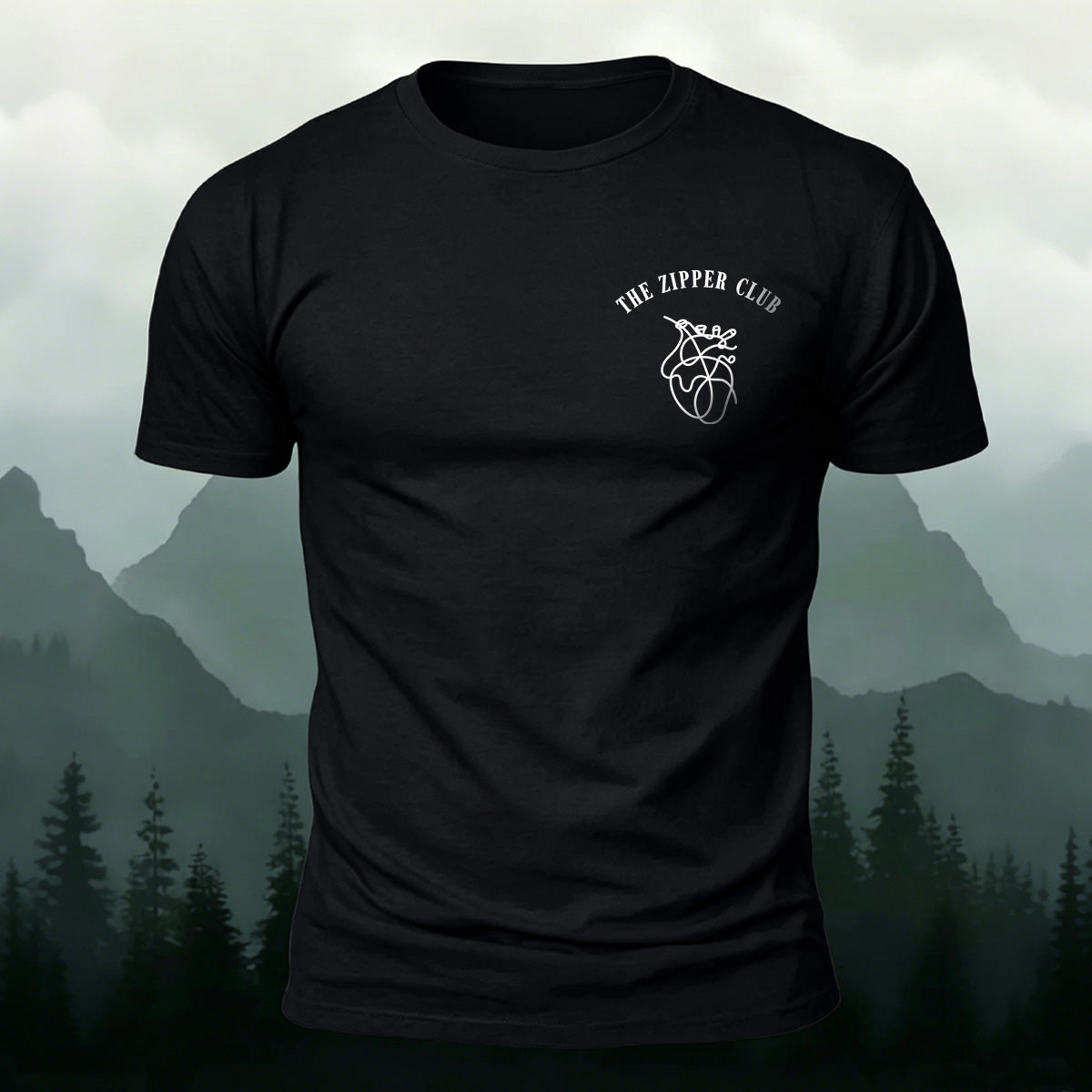 Line Heart Minimalist Casual Skin-Friendly T-Shirt