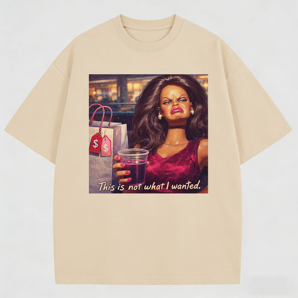 Meme Not wants  printed pattern cotton T-shirt