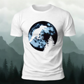 Fun Dinosaur Pattern Print Skin-friendly Cotton T-shirt White