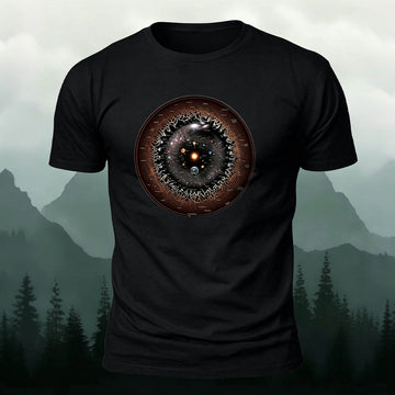 Galaxy Eye Creative Print Casual 100% Cotton T-Shirt
