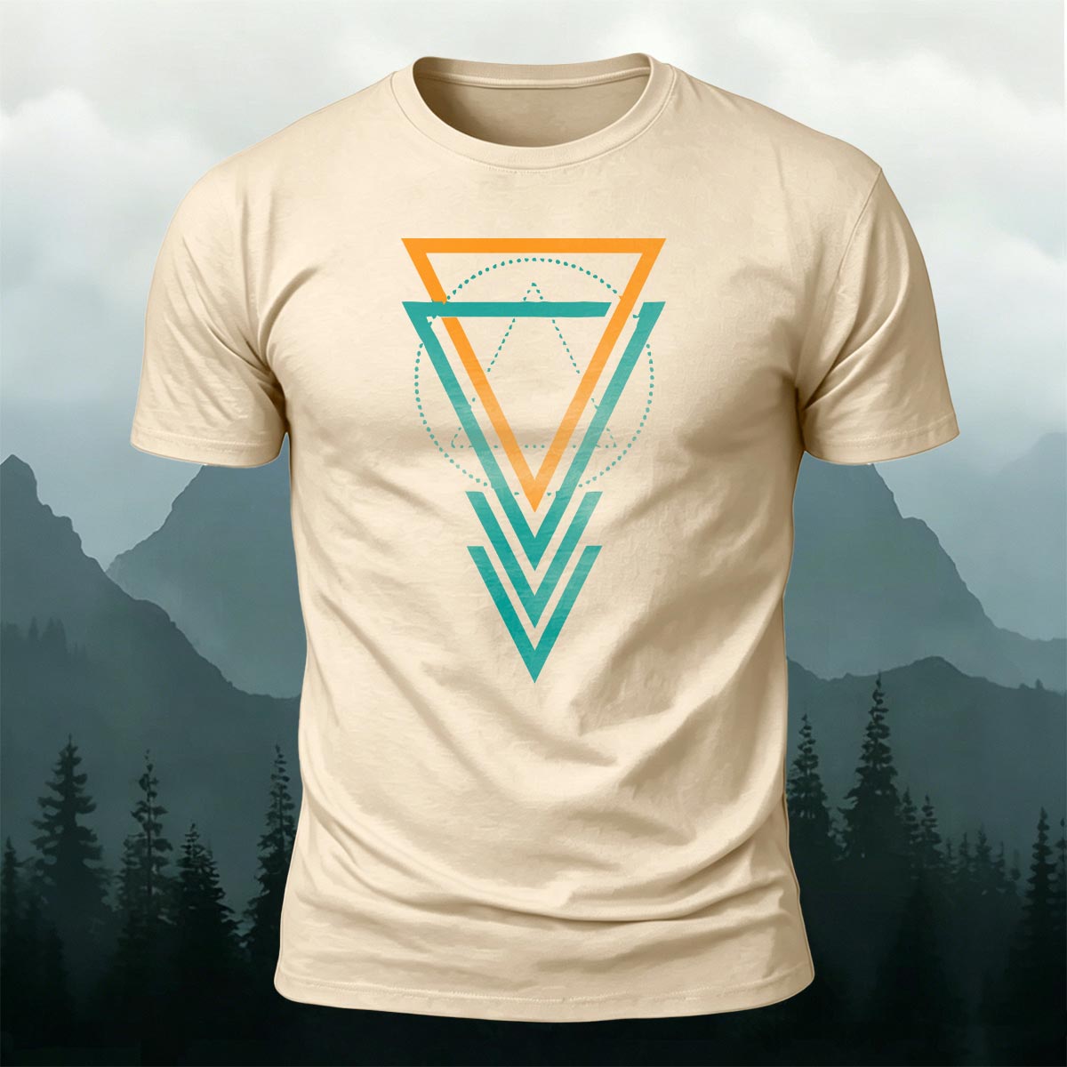 Geometric Pattern Casual Skin-Friendly Comfortable T-Shirt