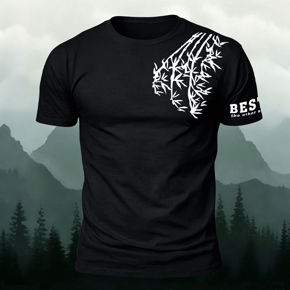 Bamboo Letter Minimalist Fashion Premium Cotton Tee