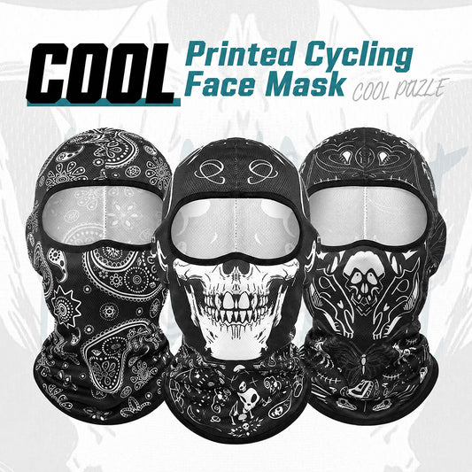 Breathable Unique Print and Fun Face Mask Motorcycle Helmet