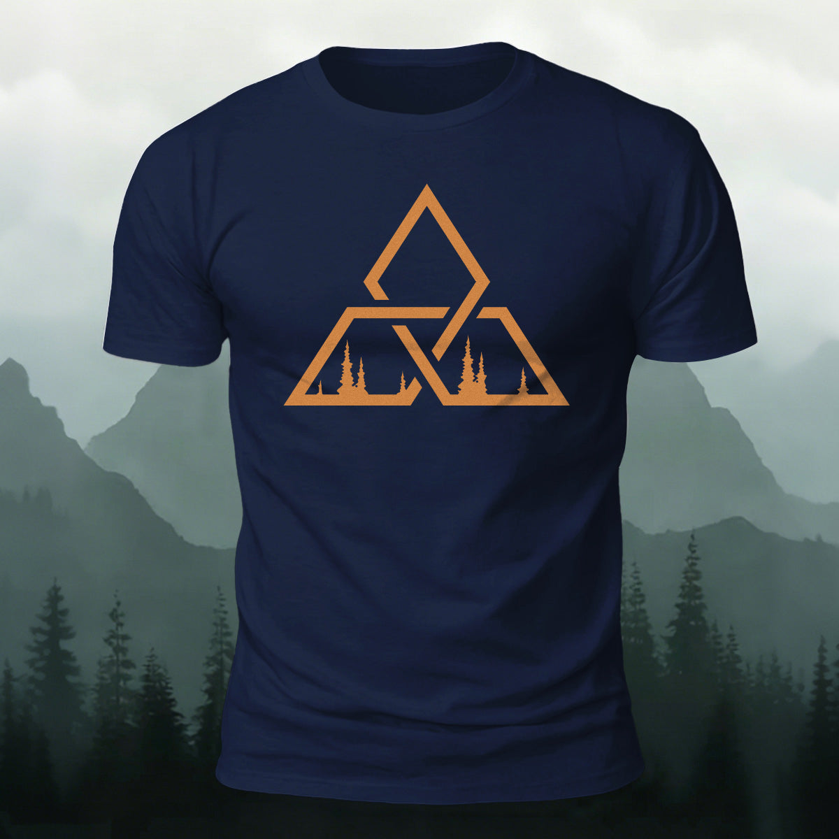 Geometric Pattern Minimalist Soft-touch Feel T-shirt