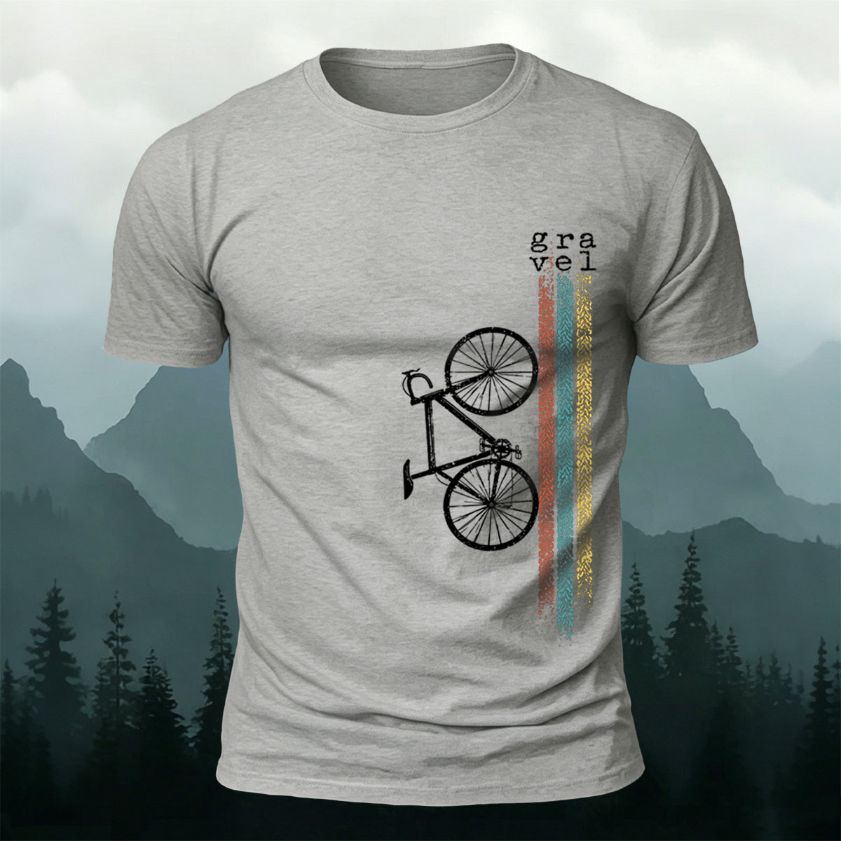 Minimalist Bicycle Graphic Casual Premium Cotton Tee