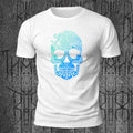 Skull Totem Print Street Fashion 100% Cotton T-Shirt