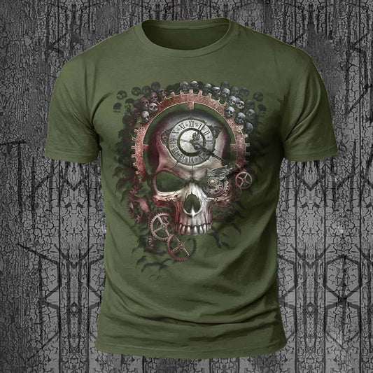 Skull Mechanical Dark Casual Comfortable Tee AMG
