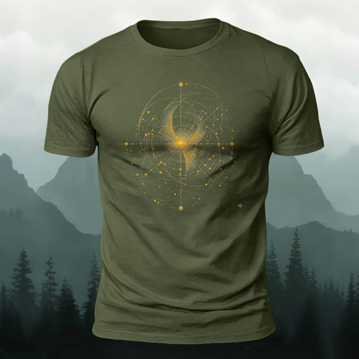 Cotton Universe Mystery Print Casual T-Shirt