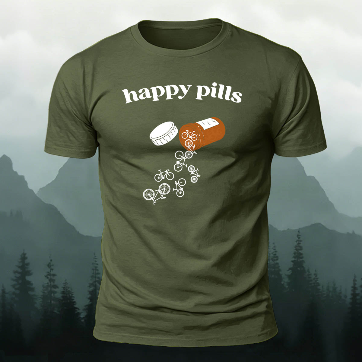 Cotton Happy Pills Printed Outdoor Cycling T-Shirt