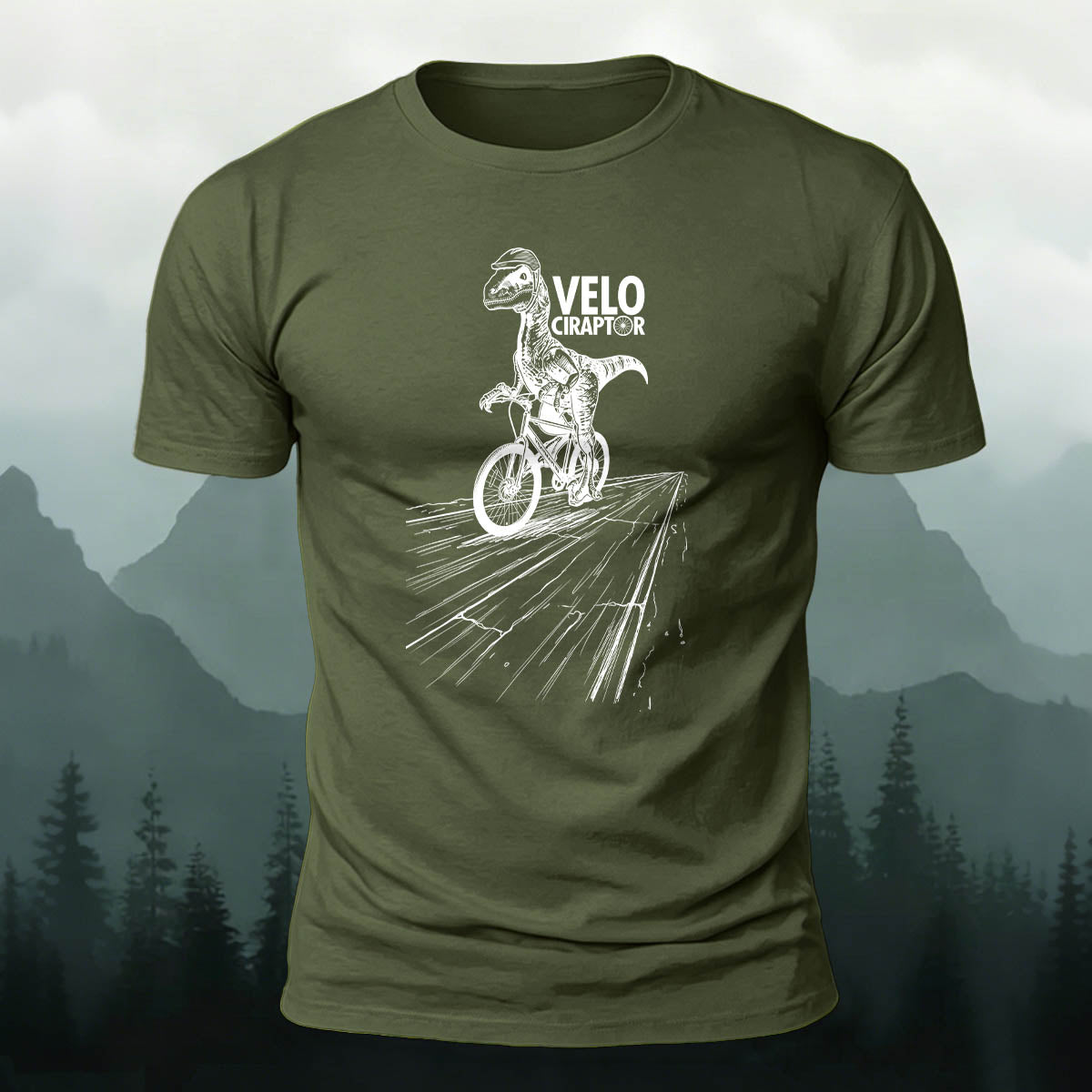 Fun Dinosaur-Print Casual Cotton T-Shirt