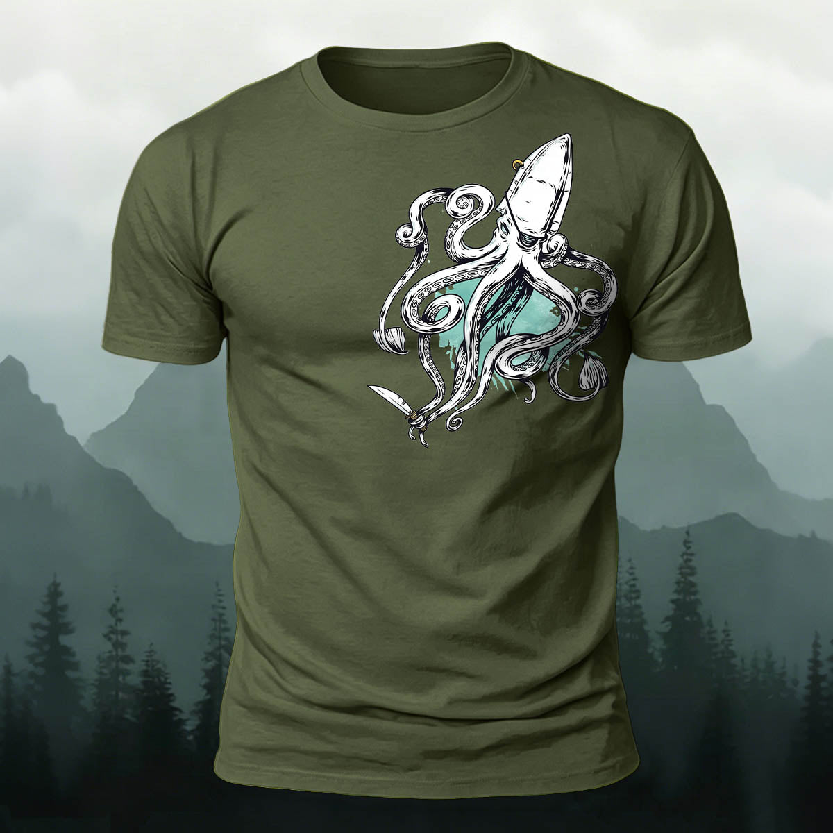 Retro Squid Outdoor Soft Breathable T-Shirt