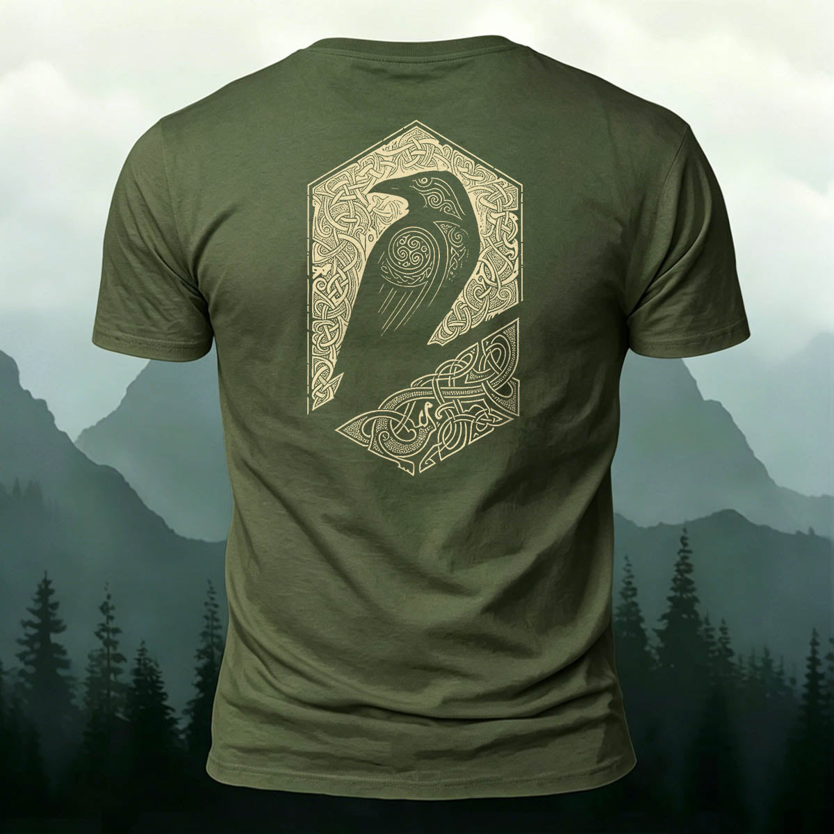 Mystic Totem Bird Casual Premium Cotton T-Shirt
