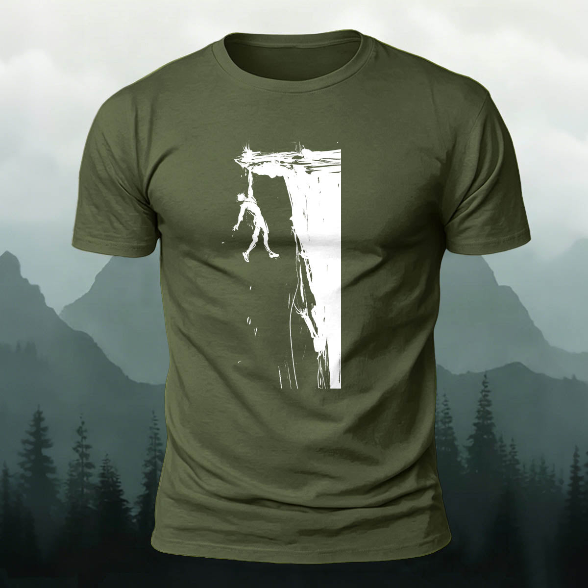 Rock Climbing Adventure Casual Outdoor Cotton T-Shirt