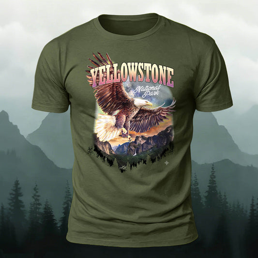 Sublimation Forest Eagle Printed Outdoor T-Shirt