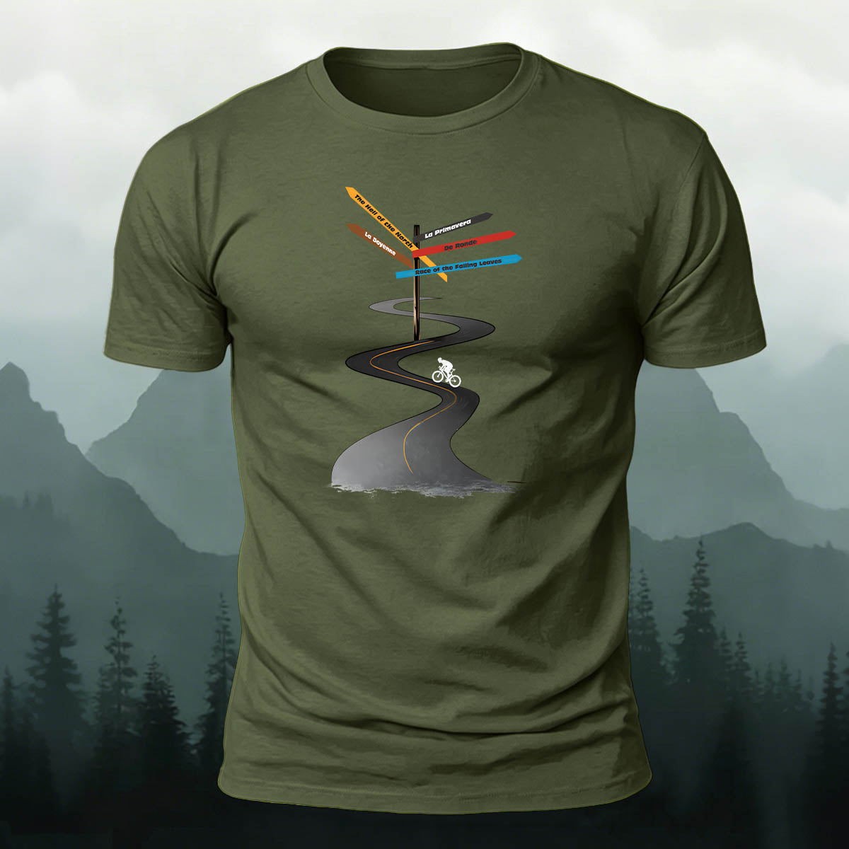 Combed Cotton Road Cycling Printed T-Shirt