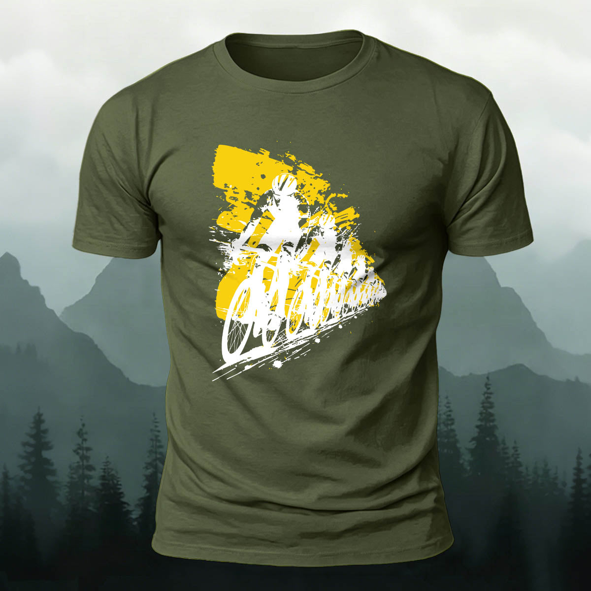 Cycling Team Art Print Comfortable Cotton T-Shirt