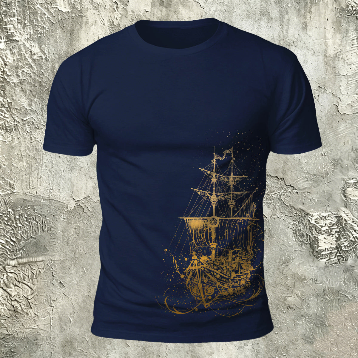 Sailboat Pattern Outdoor Premium Cotton T-Shirt
