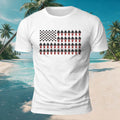 Ice Cream Flag Print Versatile Breathable Cotton T-Shirt